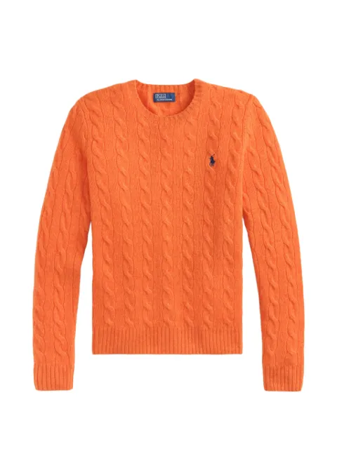 Polo Ralph Lauren Pony-embroidered cable-knit sweater Orange 211971865504