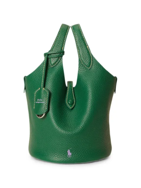 Polo Ralph Lauren Polo Play leather tote bag Green 428P21988009
