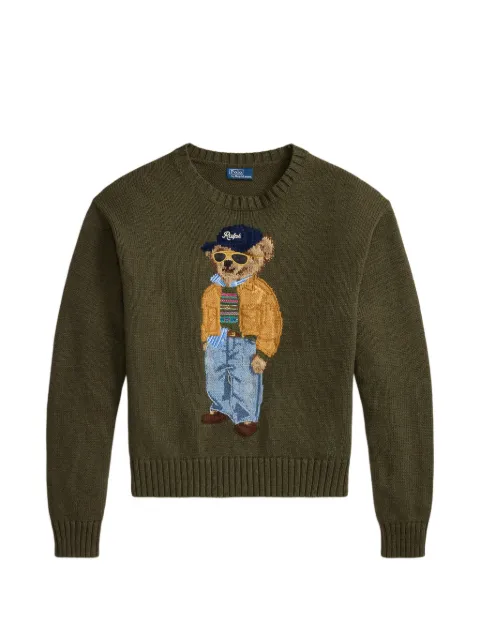 Polo Ralph Lauren embroidered cotton sweater Green 211B17762001