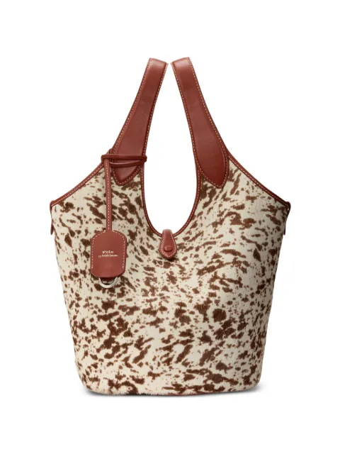 Polo Ralph Lauren logo-detail leather tote bag Brown 428P23825001