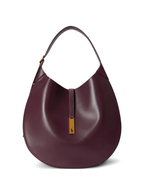 Polo Ralph Lauren Polo ID large calfskin shoulder bag Purple 428867518017