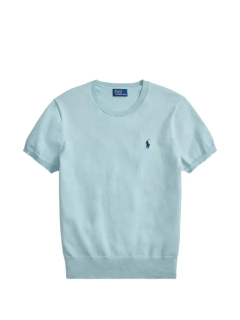 Polo Ralph Lauren Pony-embroidered knitted T-shirt Green 211971872506