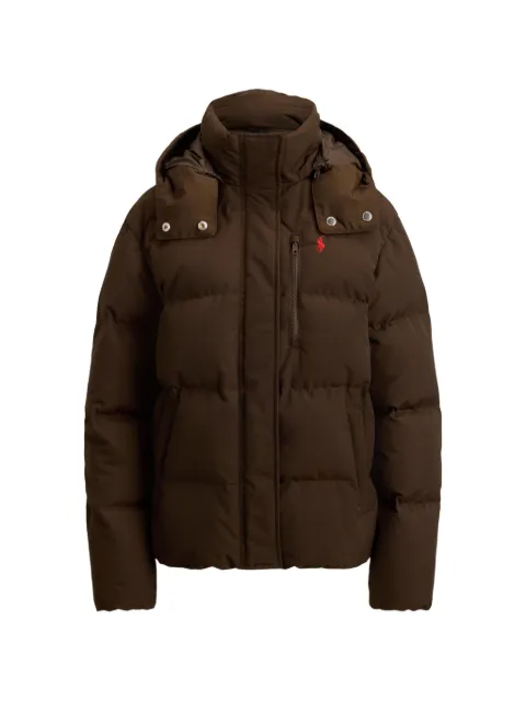 Polo Ralph Lauren logo-embroidered padded jacket Brown 211B17285002