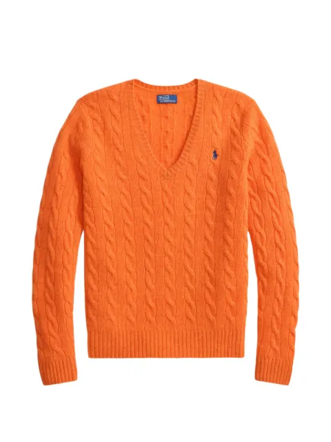 Polo Ralph Lauren cable-knit wool-cashmere sweater Orange 211971866503