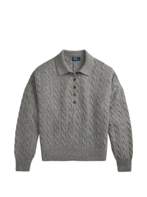 Polo Ralph Lauren cable-knit polo-collar sweater Grey 211B17767005