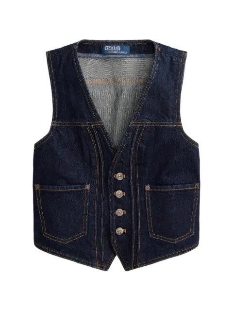 Polo Ralph Lauren v-neck denim waistcoat Blue 211B17217001