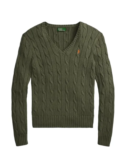 Polo Ralph Lauren cable-knit V-neck sweater Green 211971870511