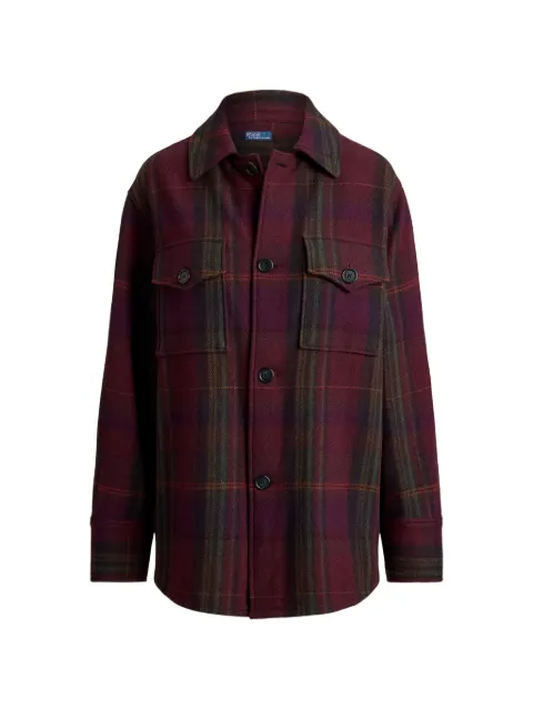 Polo Ralph Lauren plaid-twill shirt jacket Brown 211971524500