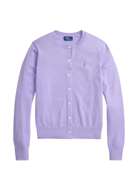 Polo Ralph Lauren embroidered-logo cardigan Purple 211971871505