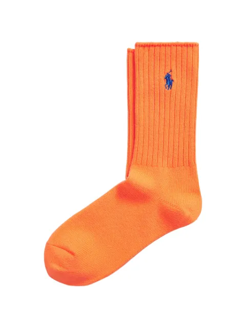 Polo Ralph Lauren embroidered ribbed socks Orange 455P10242011