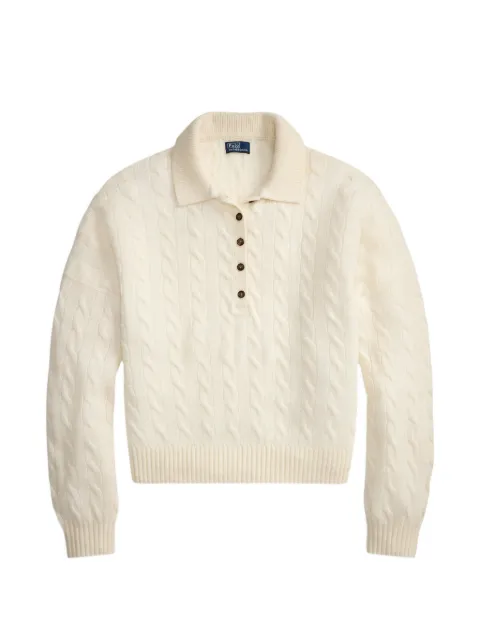 Polo Ralph Lauren cable-knit polo sweater Neutrals 211B17767007