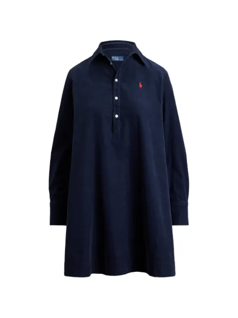 Polo Ralph Lauren corduroy logo-embroidered mini dress Blue 211B22153001