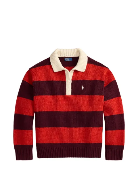 Polo Ralph Lauren striped rugby polo sweater Red 211B17752