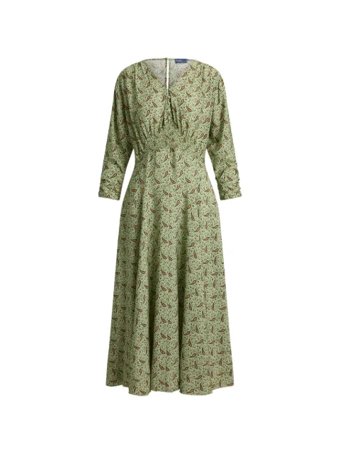 Polo Ralph Lauren paisley V-neck midi dress Green 211B22768001