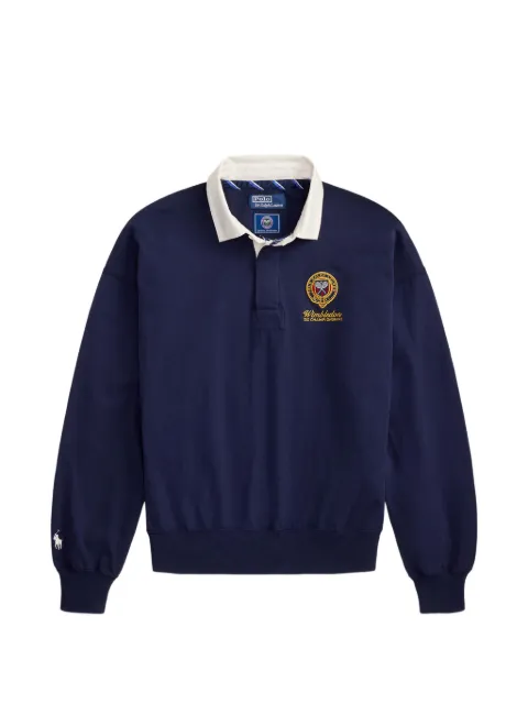 Polo Ralph Lauren Wimbledon embroidered-logo cotton polo shirt Blue 211B16025001