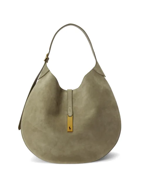Polo Ralph Lauren Polo ID suede shoulder bag Green 428922881009