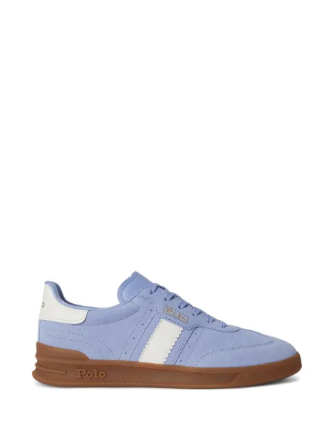 Polo Ralph Lauren Heritage Aera suede striped leather sneakers Blue 804956688011