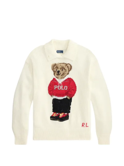 Polo Ralph Lauren Polo Bear linen-cotton sweater Neutrals 211B17764001
