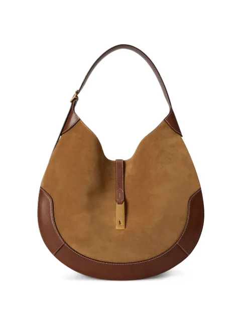 Polo Ralph Lauren large suede shoulder bag Brown 428938748005