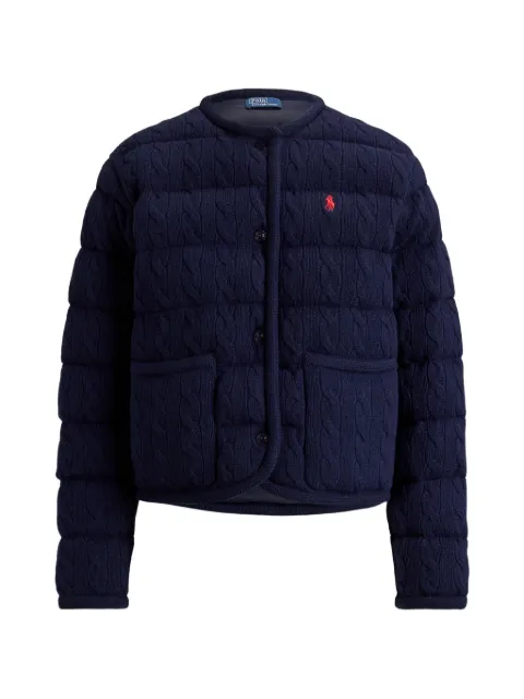 Polo Ralph Lauren cable-knit quilted jacket Blue 211A10459002