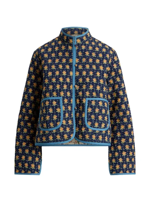 Polo Ralph Lauren Ari floral-print quilted cotton jacket Blue 211B17289001