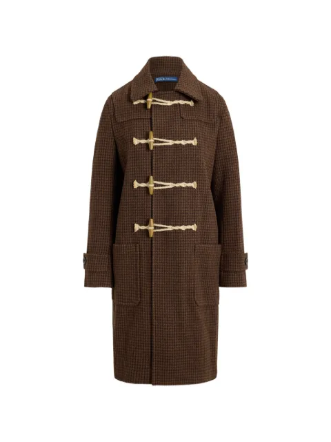 Polo Ralph Lauren houndstooth wool toggle coat Brown 211B27792001