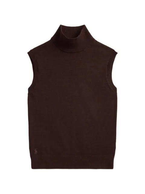 Polo Ralph Lauren roll-neck sleeveless top Brown 211B17733001