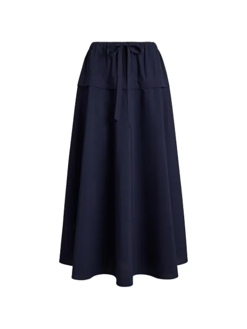 Polo Ralph Lauren Mitchell drawstring-detail cotton midi skirt Blue 211B17571002