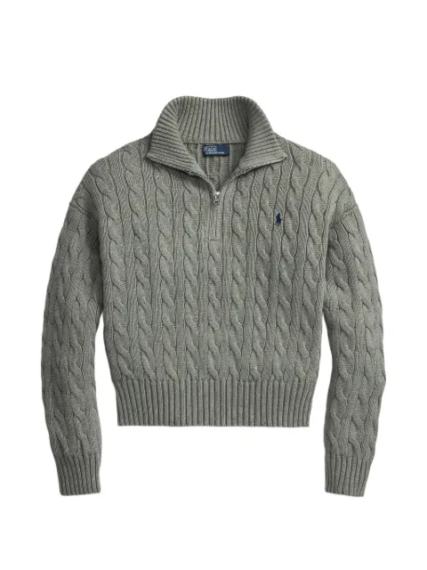 Polo Ralph Lauren cable-knit quarter-zip sweater Grey 211963467506