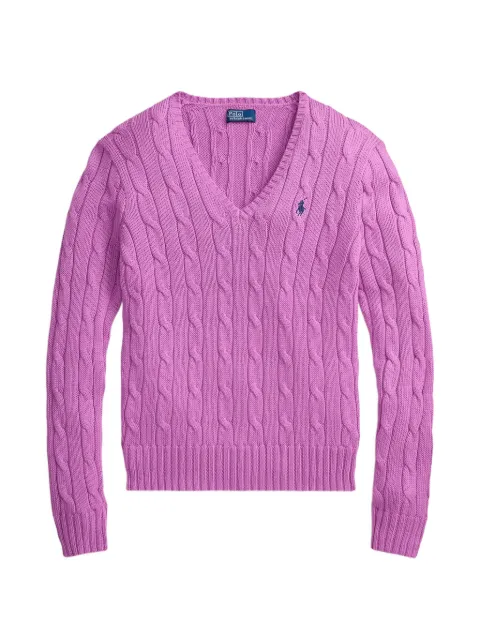 Polo Ralph Lauren cable-knit V-neck sweater Pink 211971870513