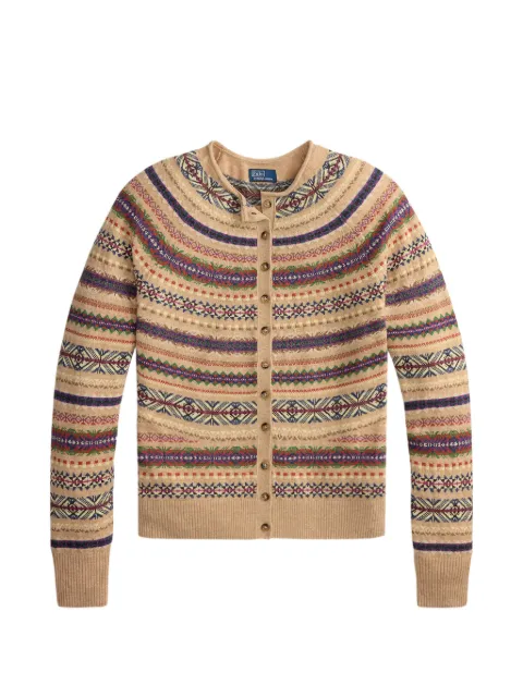 Polo Ralph Lauren Fair Isle-inspired wool-blend cardigan Neutrals 211B17769001