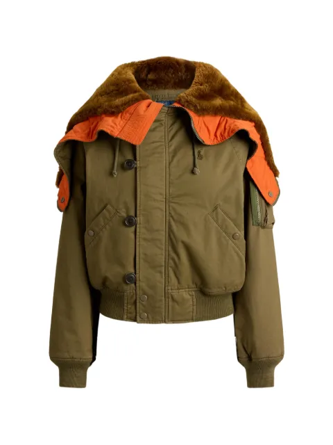Polo Ralph Lauren N2a faux-fur collar flight jacket Green 211B17298001