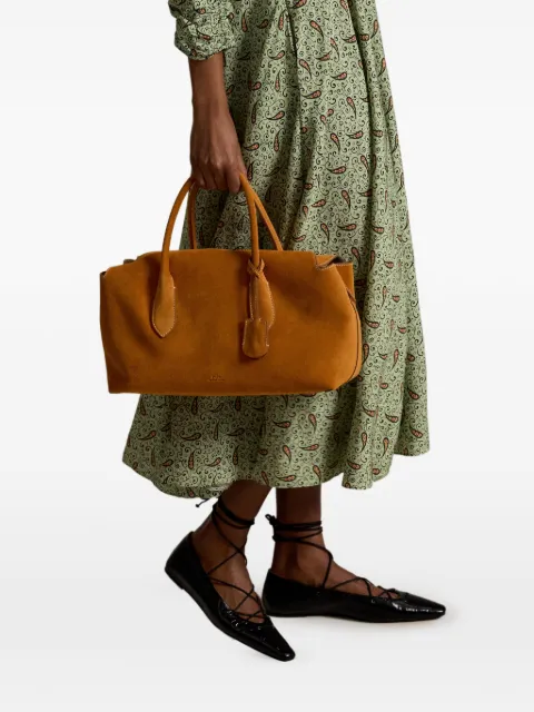 Polo Ralph Lauren suede tote bag Orange 428P02625003