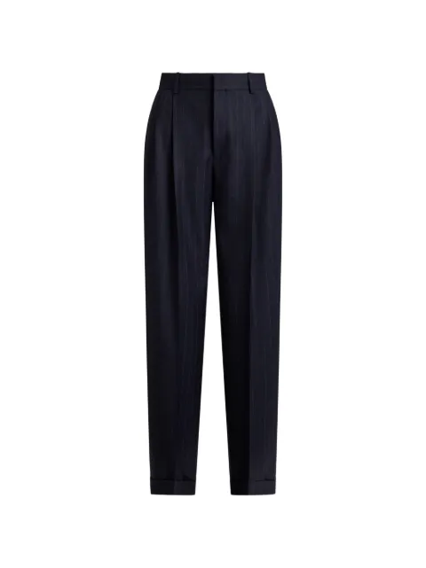 Polo Ralph Lauren Bacall pinstriped wool trousers Blue 211B17588001