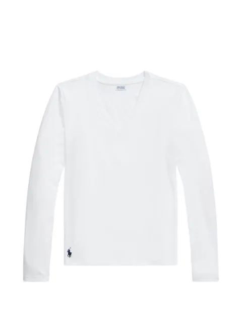 Polo Ralph Lauren long-sleeve V-neck T-shirt Neutrals 211939516001