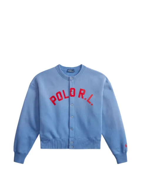 Polo Ralph Lauren logo-print press-stud cardigan Blue 211B21665002
