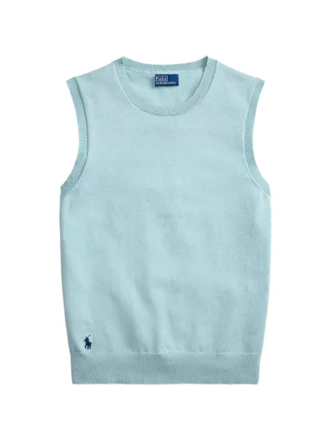 Polo Ralph Lauren Pony-embroidered sleeveless sweater Green 211972111506
