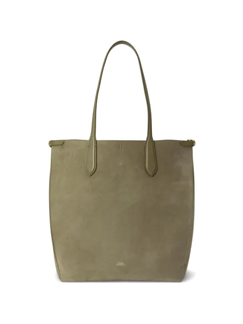 Polo Ralph Lauren Bellport sueded buckle tote bag Green 428968152006