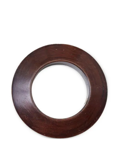 Gianfranco Ferré Pre-Owned round wooden bangle Brown W2203312