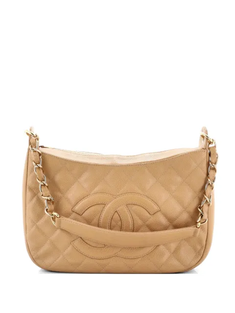 CHANEL Pre-Owned Timeless CC Chain Shoulder Bag Quilted Caviar Medium Neutrals N89QJXMVRCN6DL9L