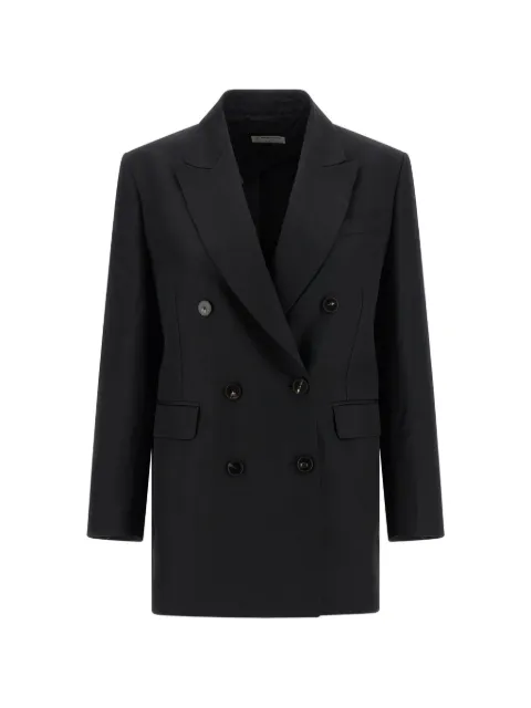 Alberto Biani double-breasted peak-lapels coat Black II884VI009190