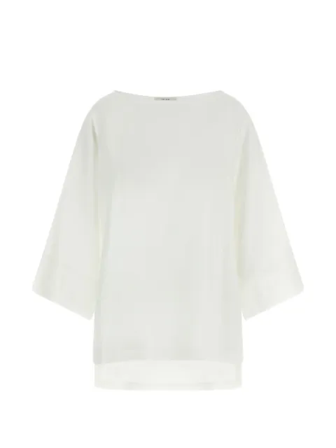 The Row Junia boat-neck blouse White 10843W4357