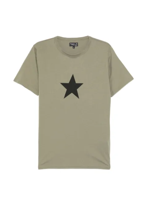 agnès b. BRANDO cotton T-SHIRT Green EBK7SD02
