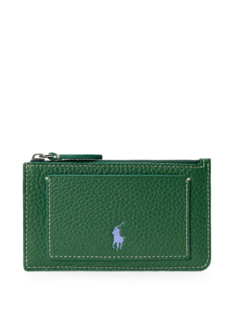 Polo Ralph Lauren Polo Play pebbled calf leather card case Green 427949872014