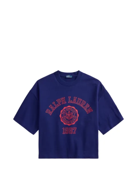 Polo Ralph Lauren logo-print drop-shoulder T-shirt Blue 211B17791001