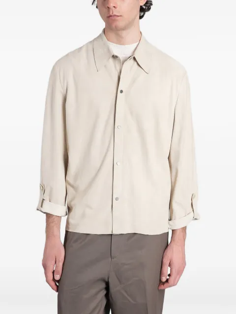 Salvatore Santoro suede-finish shirt jacket Neutrals 50525U