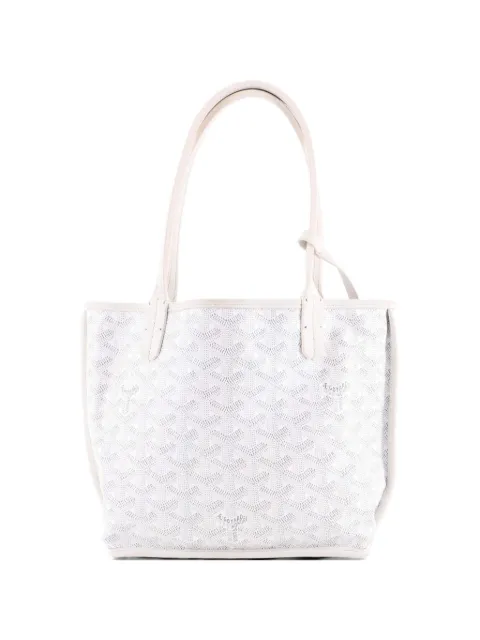 Goyard Pre-Owned Anjou Reversible Tote Coated Canvas Mini satchel White IX5MOH6KLT06KBB0