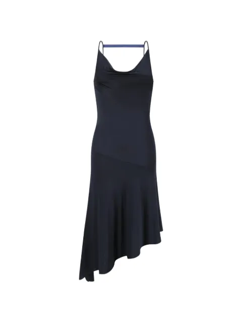 OUDE WAAG cowl asymmetrical dress Blue OW26SSDS06V1BU690