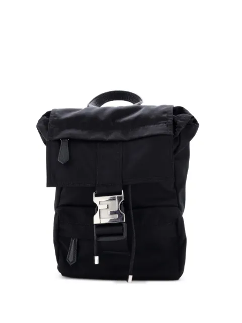 Fendi Pre-Owned Fendiness Nylon Small backpack Black 7KQV44VO1NUSO314