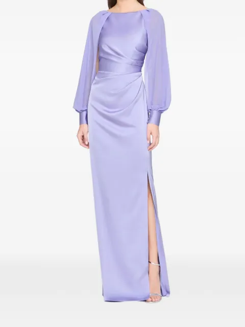 Theia draped column dress Purple 88115690